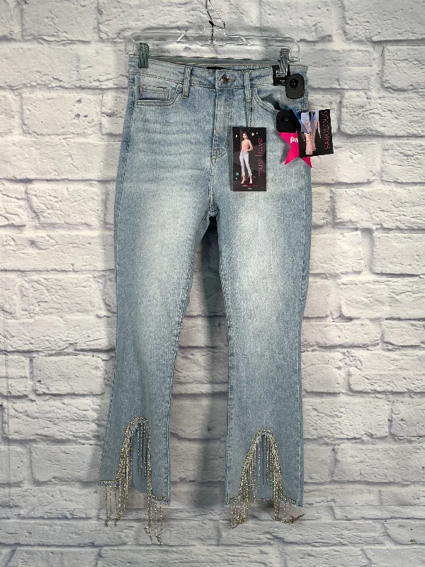 Jeans Flared By Clothes Mentor In Blue Denim, Size: 7 Athletic Women's 