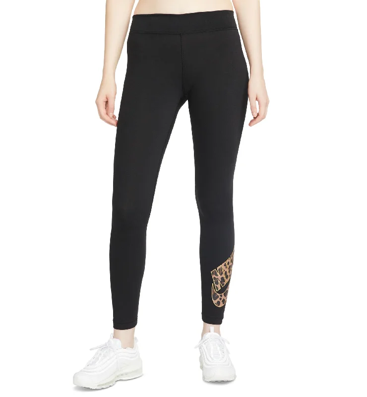 Nike Womens Animal Print Logo Leggings Cool Women's Distressed