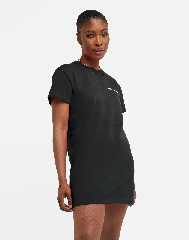 Women's Cotton Midweight Short Sleeve T-Shirt Dress Refined Women's Classic 