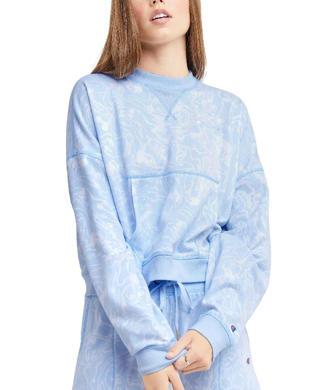 Women's Campus-Print French Terry Crewneck Top garde