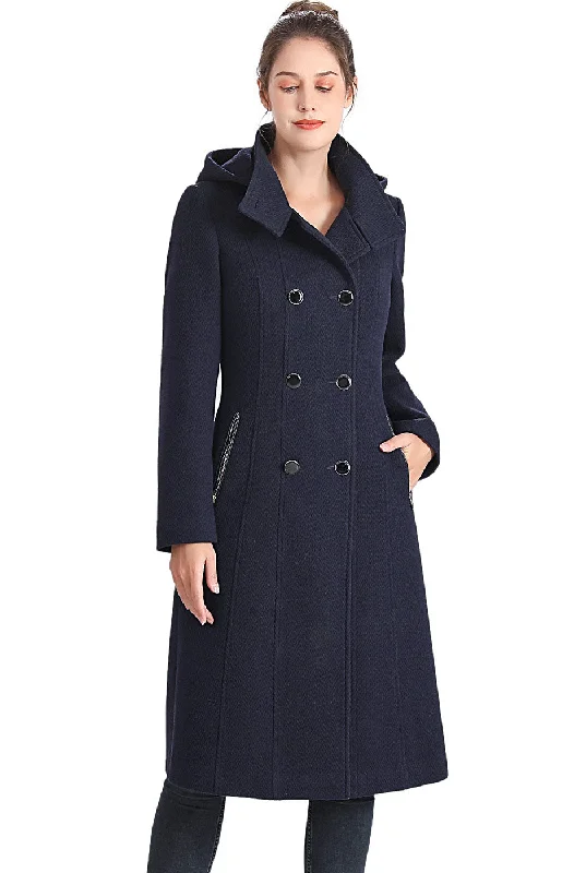 BGSD Women Ren Wool Stand Collar Walker Coat Adventure