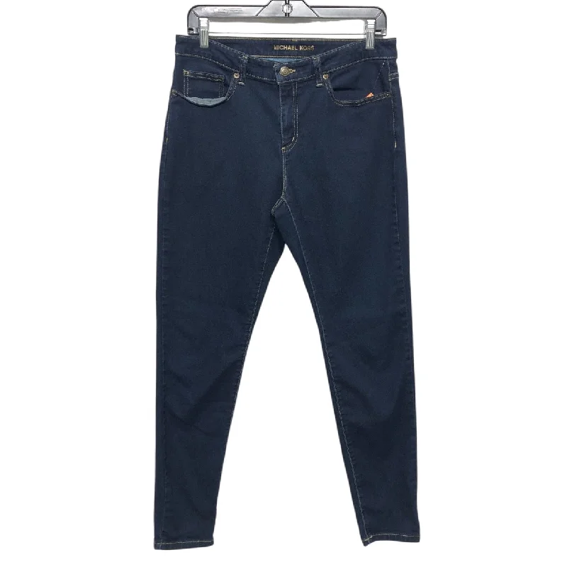 Jeans Skinny By Michael By Michael Kors In Blue Denim, Size:10 Minimalist Women's Casual