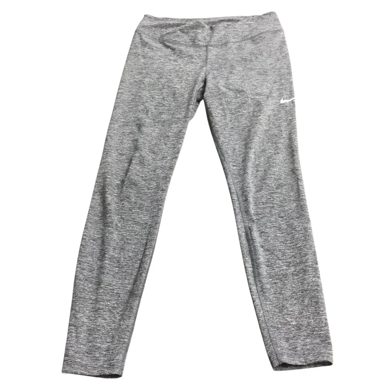 Athletic Leggings By Nike Apparel In Grey, Size: L British Gentlewoman Style