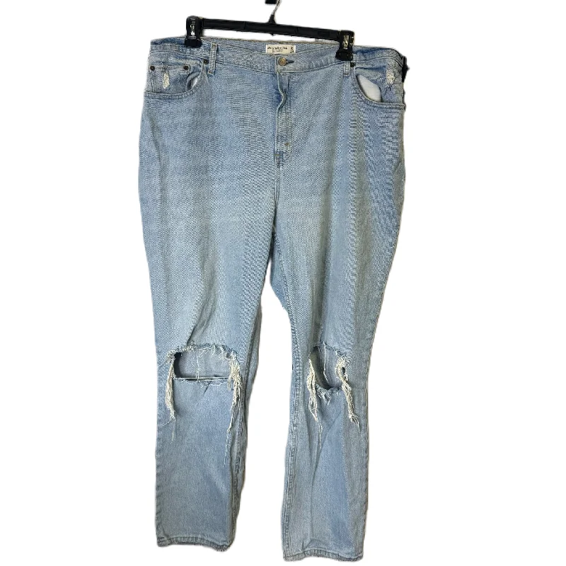 Jeans Straight By Abercrombie And Fitch In Blue Denim, Size: 20 Sporty Women's Tennis