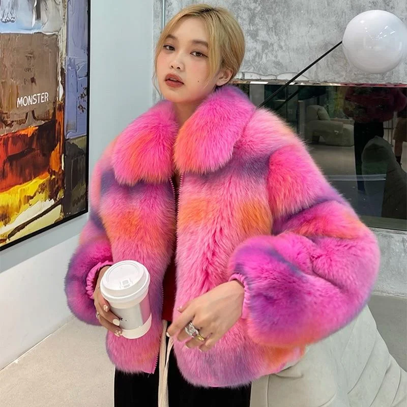 Winter Luxury Lady Women's Thick Warm Natural Fur Full Pelt Coats & Jackets Adventure