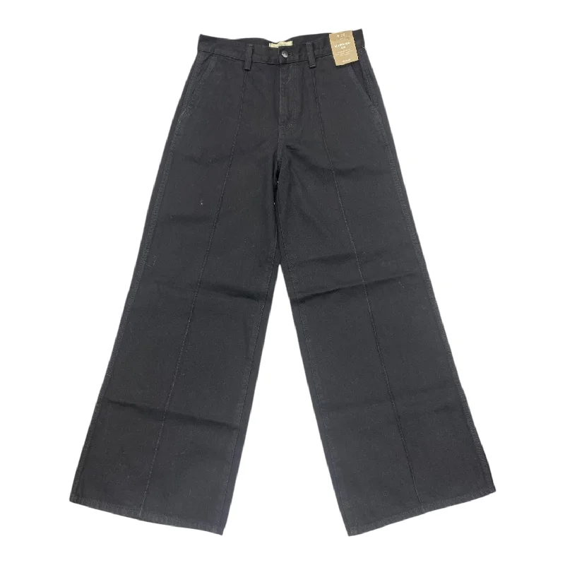 Jeans Wide Leg By Madewell In Black Denim, Size: 6 Elegant Women's Formal 