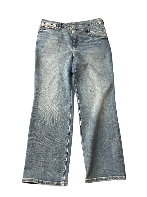Jeans Straight By Good American In Blue Denim, Size: 18 Youthful Women's Pop