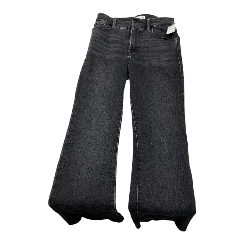 Jeans Straight By Good American In Black, Size: 2 Refined Women's Hand - crafted