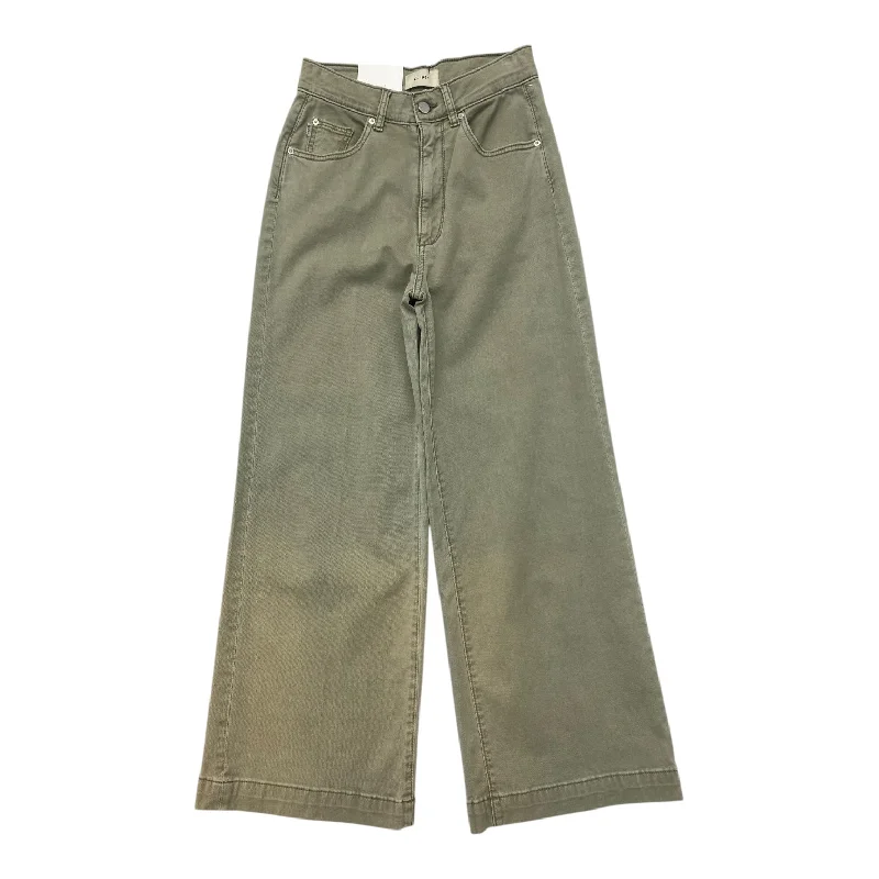 Jeans Wide Leg By Dl1961 In Green Denim, Size: 6 Edgy Women's Punk