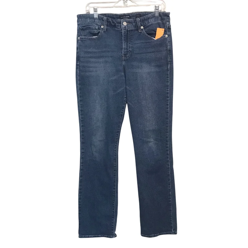 Jeans Straight By Lucky Brand In Blue Denim, Size:12 Preppy Women's College