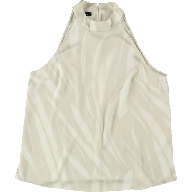 Alfani Womens Tonal-Print Halter Blouse Top Sophisticated Women's 