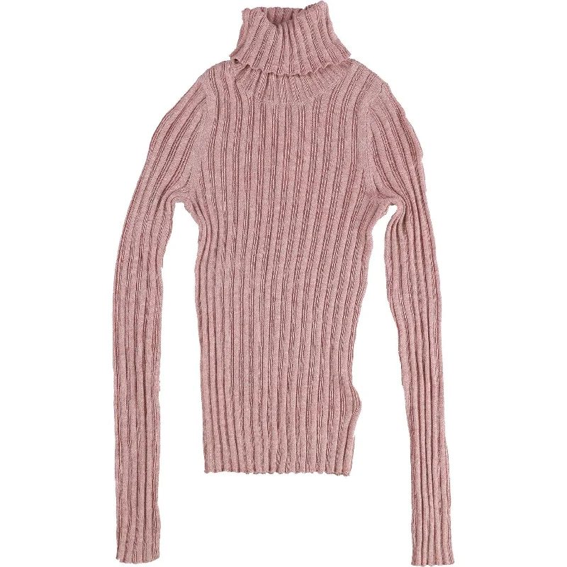American Eagle Womens Solid Ribbed Pullover Sweater,, Pink, XX-Small Disco